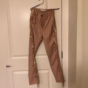 Tan Pleather Pants